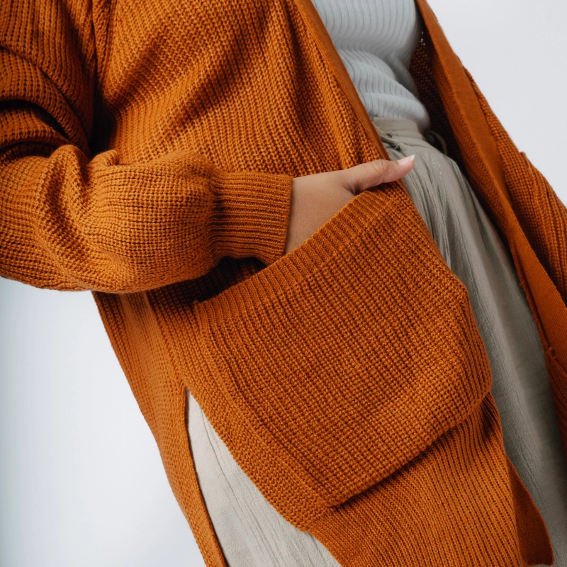 Product image MKY Clothing - CARDIGAN RAJUT PANJANG SAKU One size Teracotta