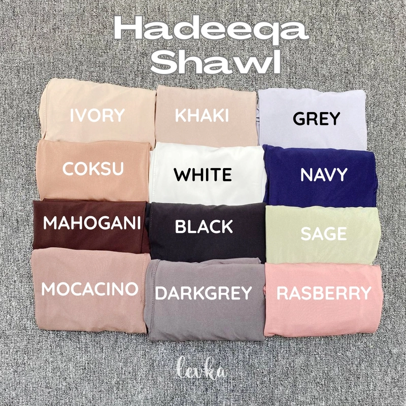 Product image Leika - LEIKAHIJAB - HIJAB INSTAN OVAL PREMIUM / HADEEQA SHAWL HIJAB INSTAN JERSEY PREMIUM/ WARNA IVORY