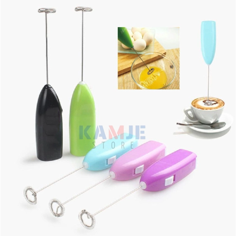 Product image KAMJE Hand Mixer Mini Pengocok Telur Pengaduk Kopi Elektrik Milk Frother KMJ026 KMJ026 RANDOM