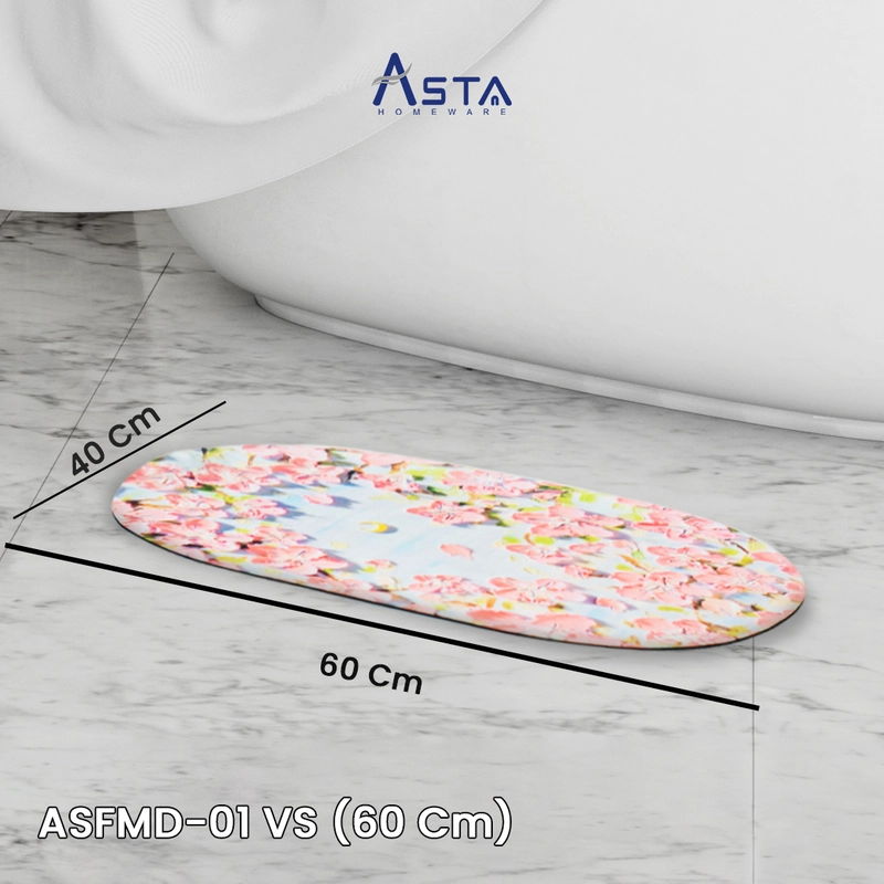 Product image Asta Homeware Official - Asta Keset Kaki Tebal Premium Diatomite 3D Motif Serap Air 40 x 60 cm Oval Motif 1