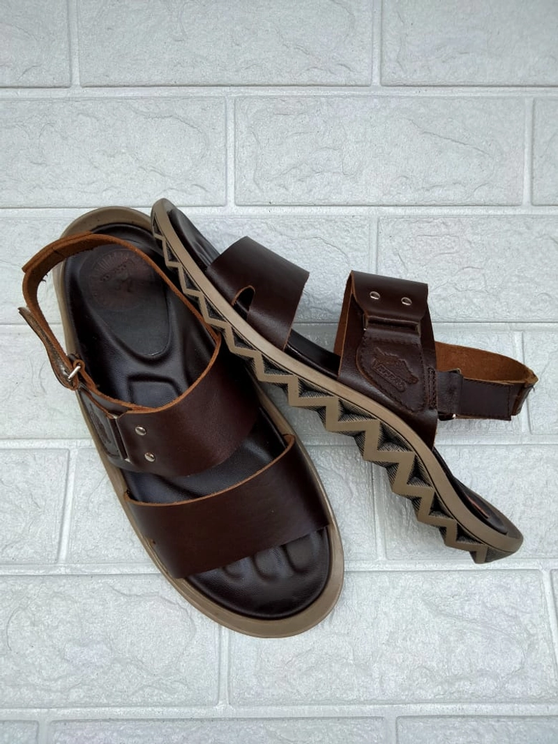 Product image RENINE - ALZ 6005 Brown Sandal Tali Kulit Pria Ban Dua 39 Brown