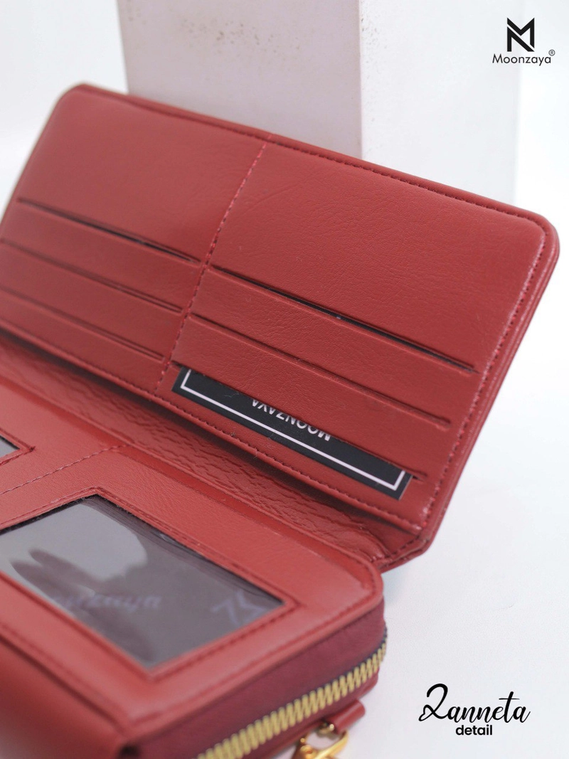 Product image Moonzaya - DOMPET ZANNETA BY MOONZAYA DOMPET TALI PANJANG DOMPET WANITA DOMPET ZANNETA MAROON