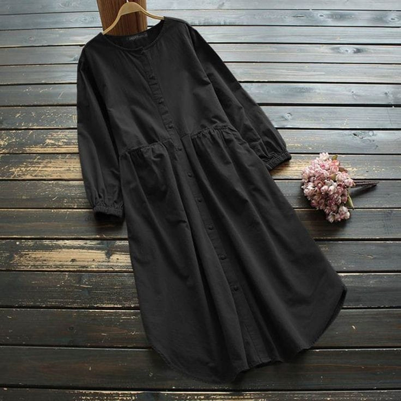 Product image Sseolshop - Lucinda tunik wanita panjang viral L Black