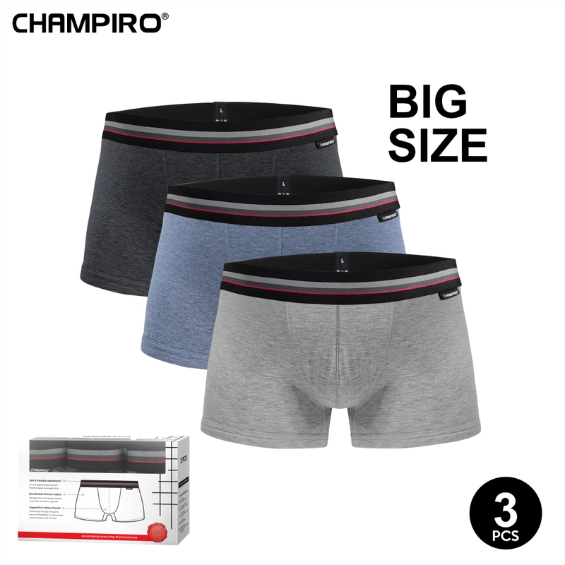 Product image Champiro Underwear - Champiro Underwear - 0312BXB Boxer BigSize Celana Dalam 3L MIX