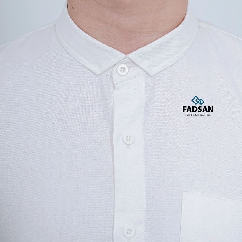 Product image FADSAN - Kemeja Koko Polos Lengan Panjang Ayah dan Anak Warna Bone - Veezy Series SIZE ANAK XS VEEZY BONE