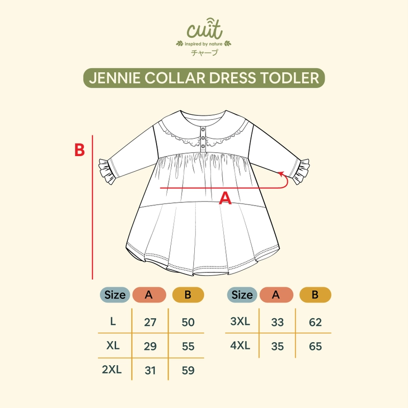Product image CUIT Baby 1 - 6 Tahun Jennie Collar Dress Toddler XXL Dusty pink