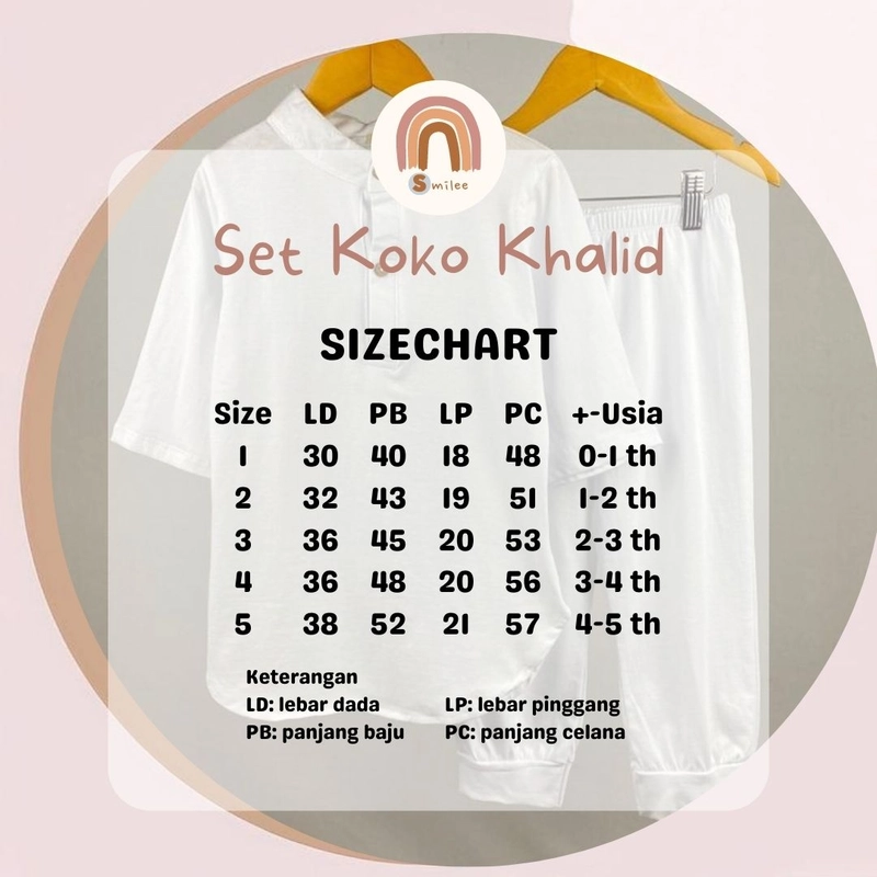 Product image Smilee - Khalid Putih Set Koko Anak 1 Putih