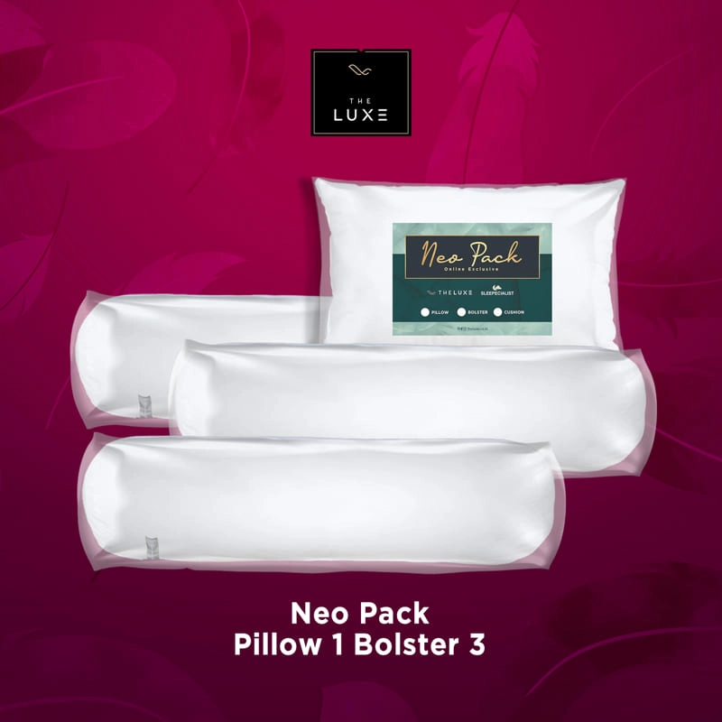 Product image THE LUXE - Neo Pack Pillow Bolster Compact 3 bantal, 1 guling putih