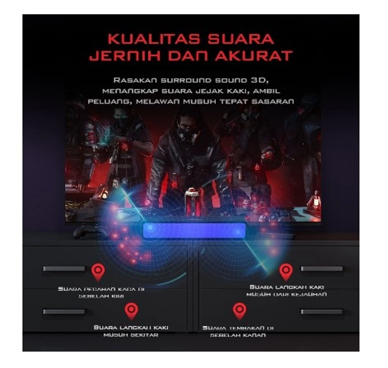 Product image UTAMAMEGA - Speaker Gamen GS8 Soundbar Gaming RGB Light Bass Komputer Laptop Type GS8