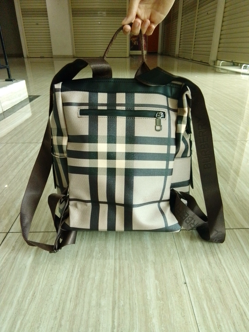 Product image Kalea - Tas ransel kerja wanita premium model motif ANTI Hujan/waterproof 27x14x35 Coklat