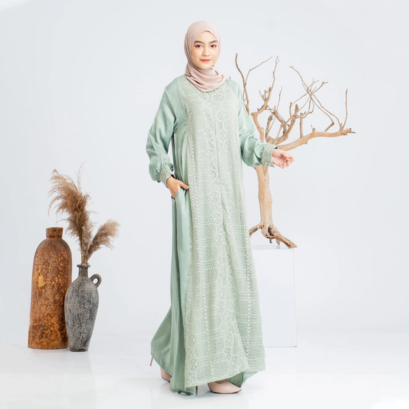 Product image COLLECTION SARJANA - Gamis Batik Kaarima - Gamis -Syari - Berlengan Kancing Gamis Karima