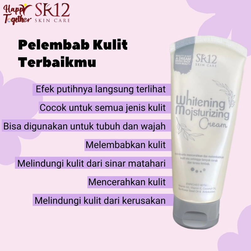 Product image SR12 Whitening Moisturizing Cream Pelembab Wajah Dan Badan Dengan Efek Putih Seketika 100 ml Moisturizer Cream