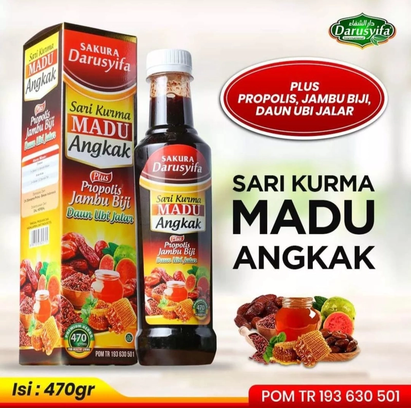 Product image ABUSA HERBAL - Sari Kurma Madu Angkak Membantu DBD & Typus 470 gr Manis