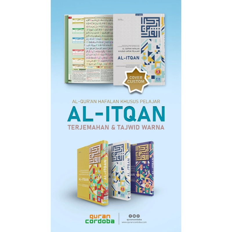 Product image Cordoba Al-Quran Pelajar Al-Itqan A5 dengan Metode Tanaffus 5 Blok Warna A5 Random
