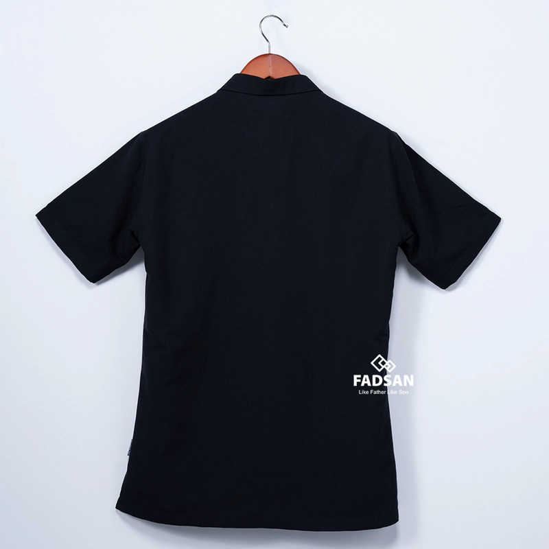 Product image FADSAN - Kemeja Polos Formal Casual Lengan Pendek Ayah Anak Warna Bold Black - Palta Series SIZE ANAK XS BOLD BLACK