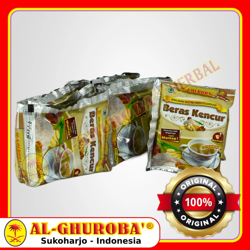 Product image Al-Ghuroba Herbal - Beras Kencur Instan Jamu Herbal Batuk Pilek I Sakit Perut AntioksidanI Renteng 10 Sachet Al-Ghuroba Sachet Original
