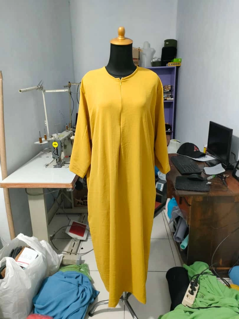 Product image Beli 2 gratis 1 Daster Crinkel Airflow ALL SIZE kubus/kuning