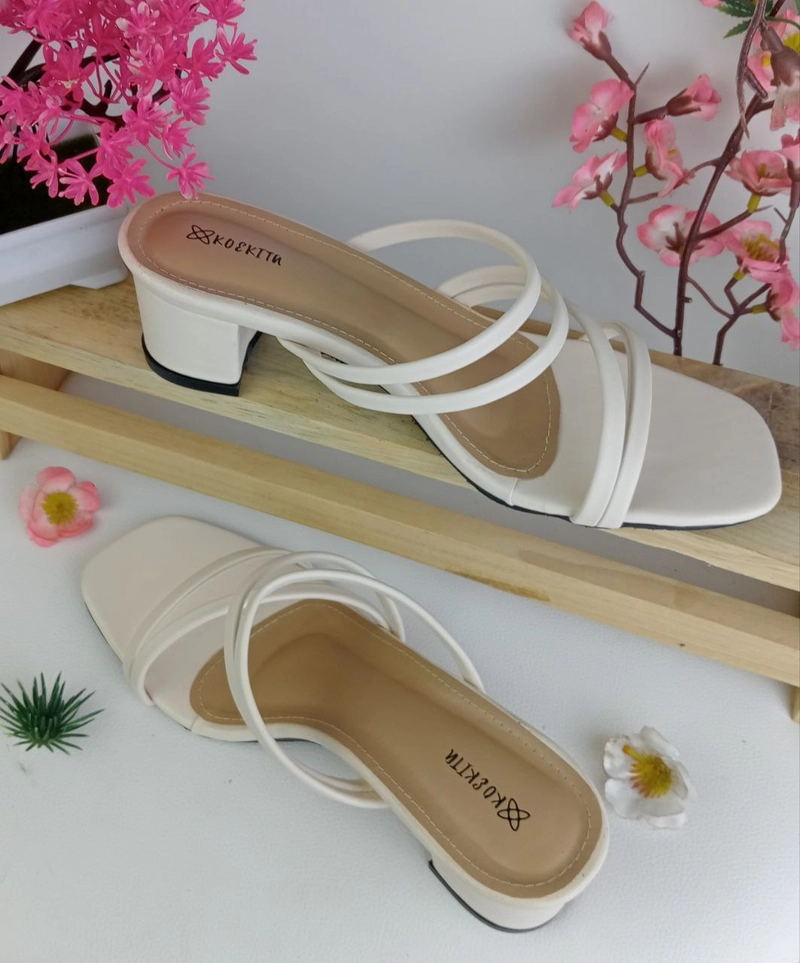 Product image Koekita - Sandal Selop Hels Wanita 5 cm Keyla-01 Cream 40 Cream