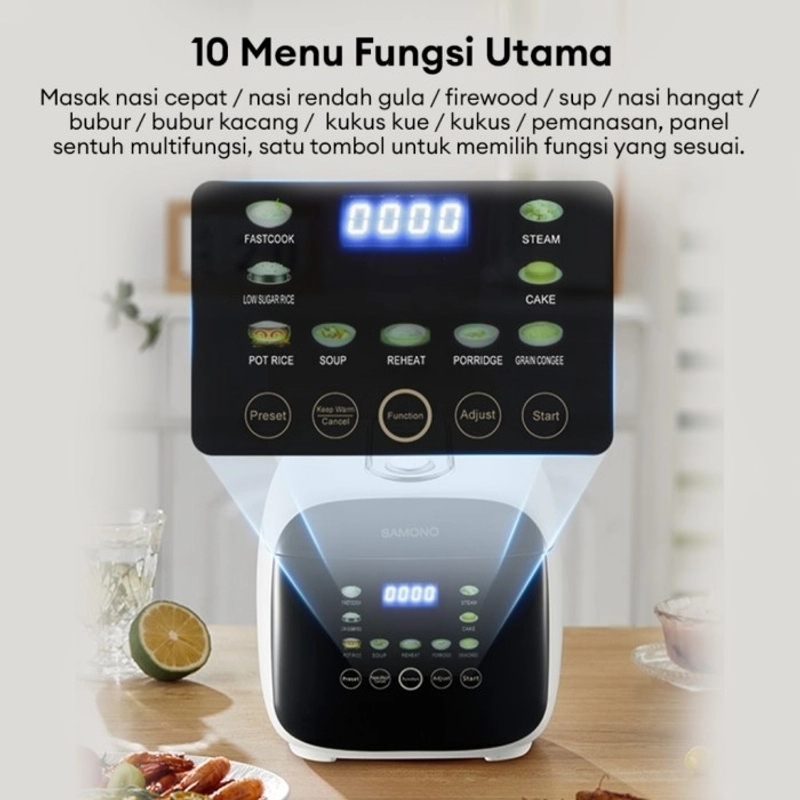 Product image UTAMAMEGA - Rice Cooker/Magic Com Smart SAMONO SW-RCED10 Dengan Perintah Suara Kapasitas 1 Liter Warna Random