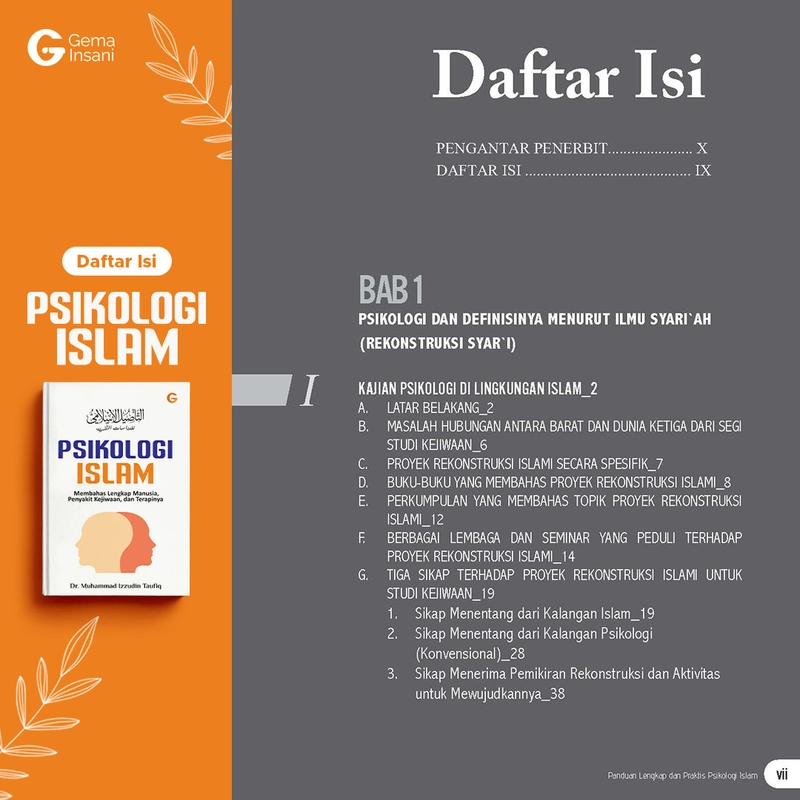 Product image Gema Insani - Psikologi Islam 15 x 23 cm HC