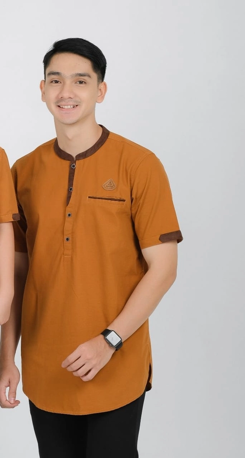 Product image Kois Batik - Baju muslim cauple koko lengan pendek cauple ayah dan anak bagus banget Anak mustad M Mustad