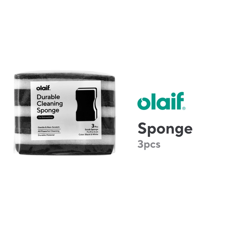Product image Olaif Durable Cleaning Sponge - Spons Cuci Piring - 3pcs isi 3 Pcs