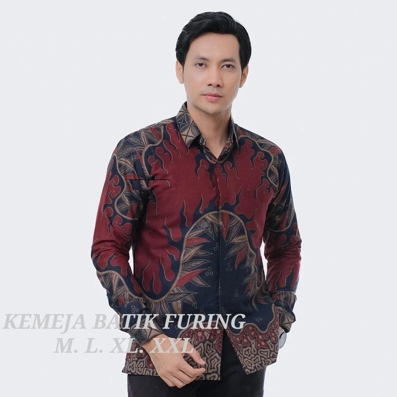 Product image Kois Batik - Kemeja batik laki laki dewasa berlapis furing bagus banget motif fajar M Batik fajar