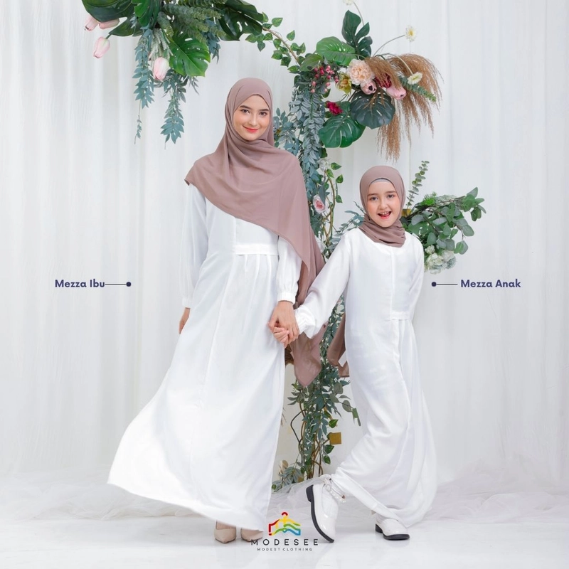 Product image Modesee - Dress Couple Mezza Ibu Anak BW Anak-S Broken White