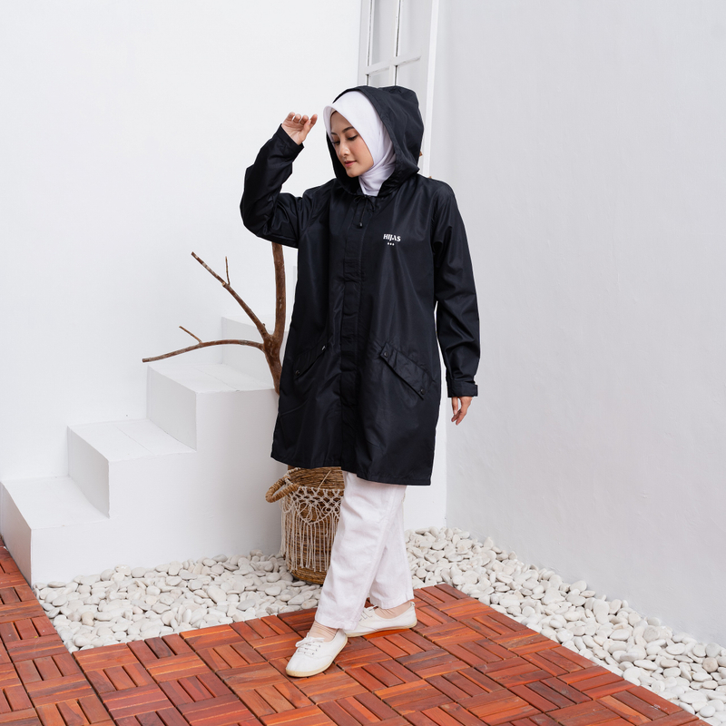 Product image South Legend - Jaket Mantel Wanita Premium by Hijas M HITAM