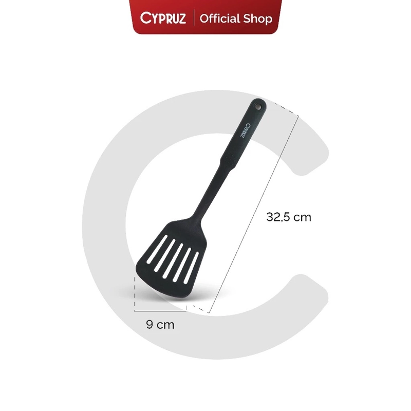Product image Cypruz Official - Cypruz Utensil All Black Series Turner LUBANG AM-0378 S HITAM