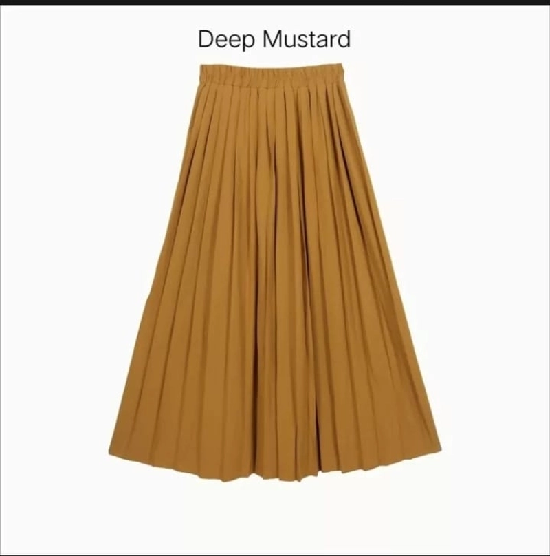 Product image ALMIRA STORE - Rok Plisket Premium (Part 2) All Size Deep Mustard