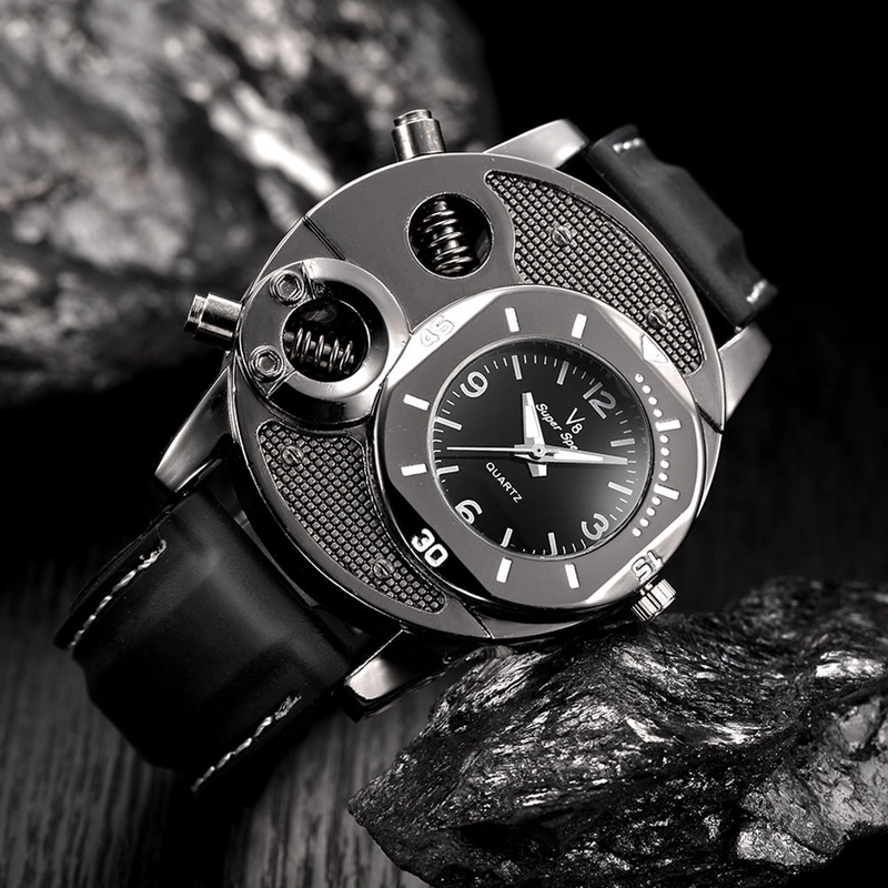 Product image RAYATORY - Super Speed Jam Tangan Analog Luxury + Box - V8 Tipe V8 Black / Hitam