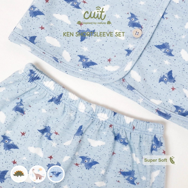Product image Kintakun Baby - KINTAKUN BABY X CUIT Ken Setelan Anak Bayi 0 - 2 Tahun Kaos Tangan Pendek Motif Karakter 4 NB (0-3 Bulan) Bronto Brown