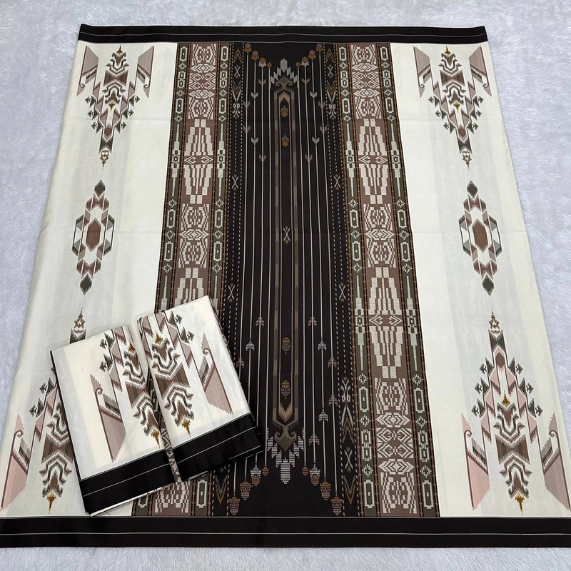 Product image Batik Alfin - Sarung Batik pria dewasa motif BHS Coklat modern terbaru bagus banget Sarung dewasa BHS coklat