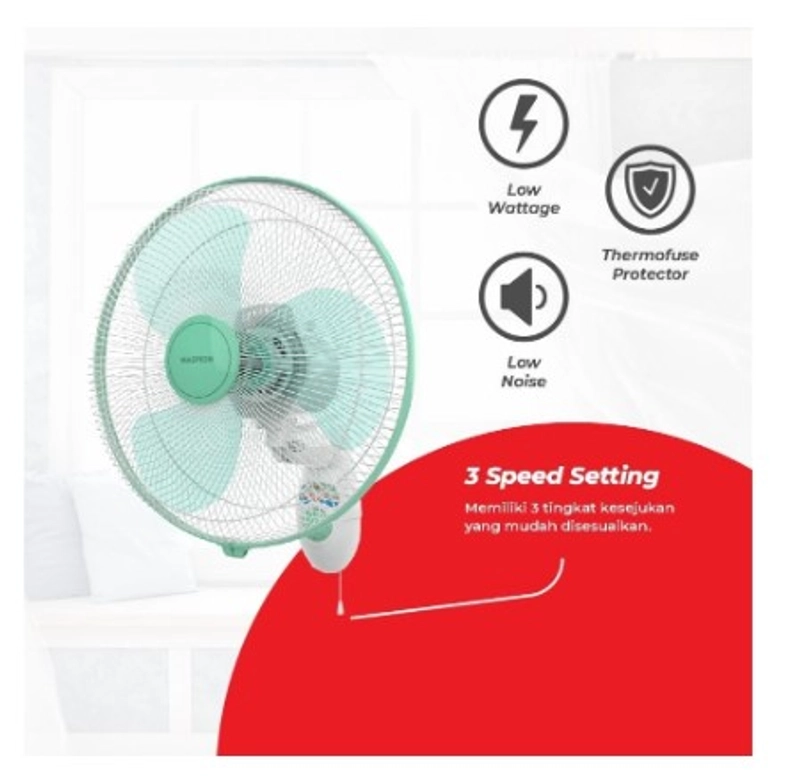 Product image UTAMAMEGA - Maspion MWF 41K Kipas Angin Dinding 16inch Wall Fan Angin Super Kencang Type MWF-41K