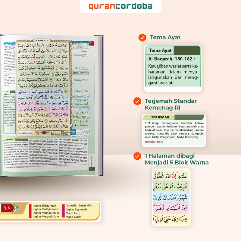 Product image Cordoba - Al Quran Al Hufaz Morocco Metode Hafalan Cepat Terjemah A5 Random