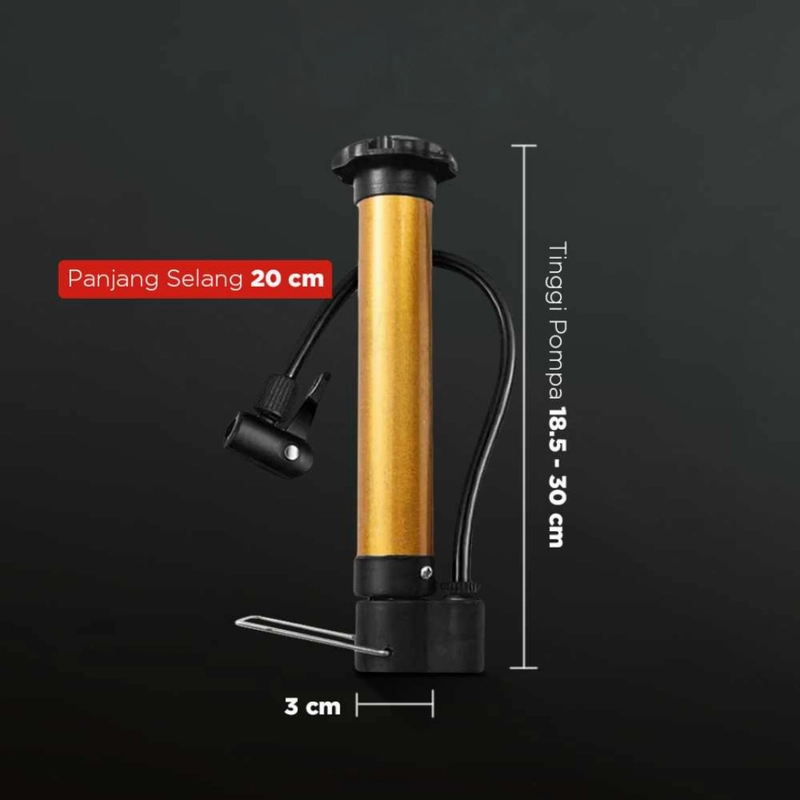 Product image KAMJE Pompa Angin Ban Motor Sepeda Balon Mini Portable Serbaguna KMJ011 KMJ011 KUNING