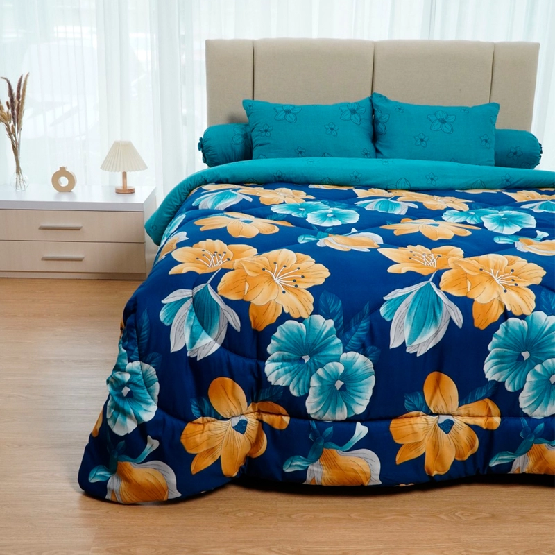 Product image Kintakun - Bedcover Set Sprei Dluxe Clara Bunga 160 x 200 cm Queen