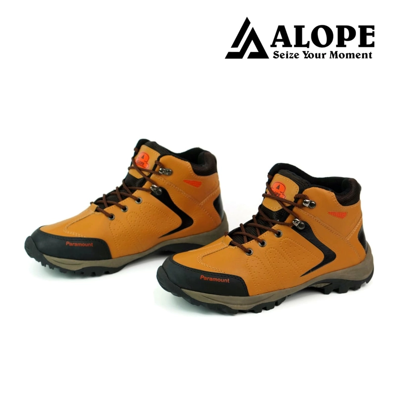 Product image ALOPE OFFICIAL - BUY 1 GET 1 SEPATU ALOPE F 01 SEPATU HIKING OUTDOOR 39 Tan