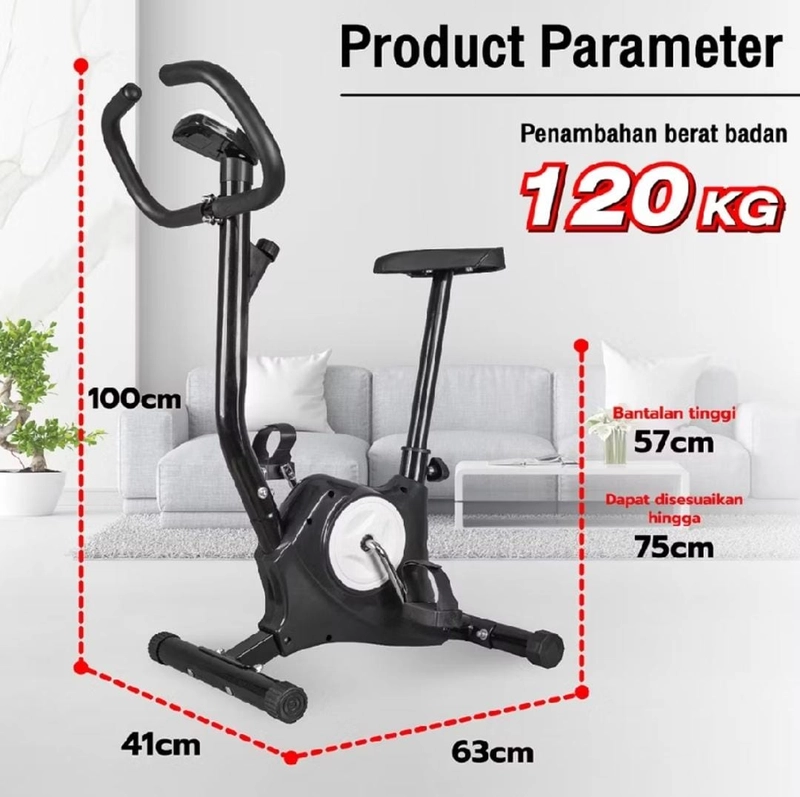 Product image Rizki Electronics - Sepeda Statis Lipat Portable Gym Spinning Bike YS02 HITAM
