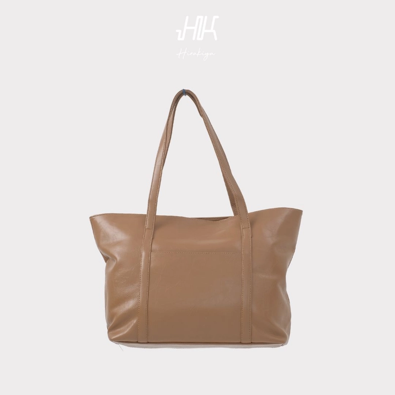 Product image Hirakiya id - Nisya Tote Bag Synthetic Momoi Leather Premium 40x28cm 40x28cm Cappucino