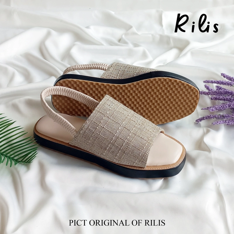 Product image Rilis - Sandal Wanita Alika Canvas Platfoam (Rilis 14) 37 Cream