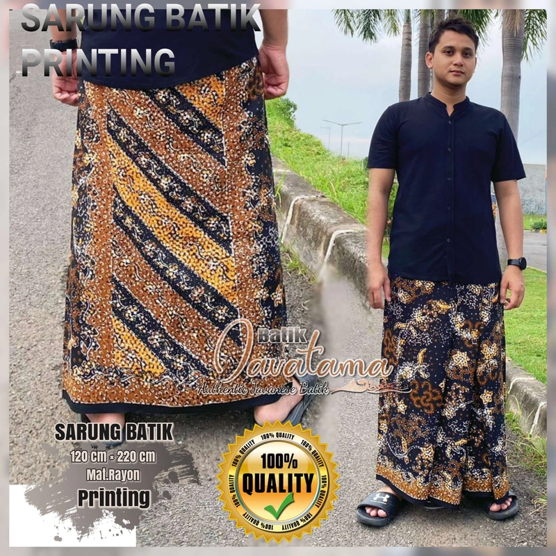Product image Javatama - Sarung batik Gus iqdam laseman 320 Hitam Kuning