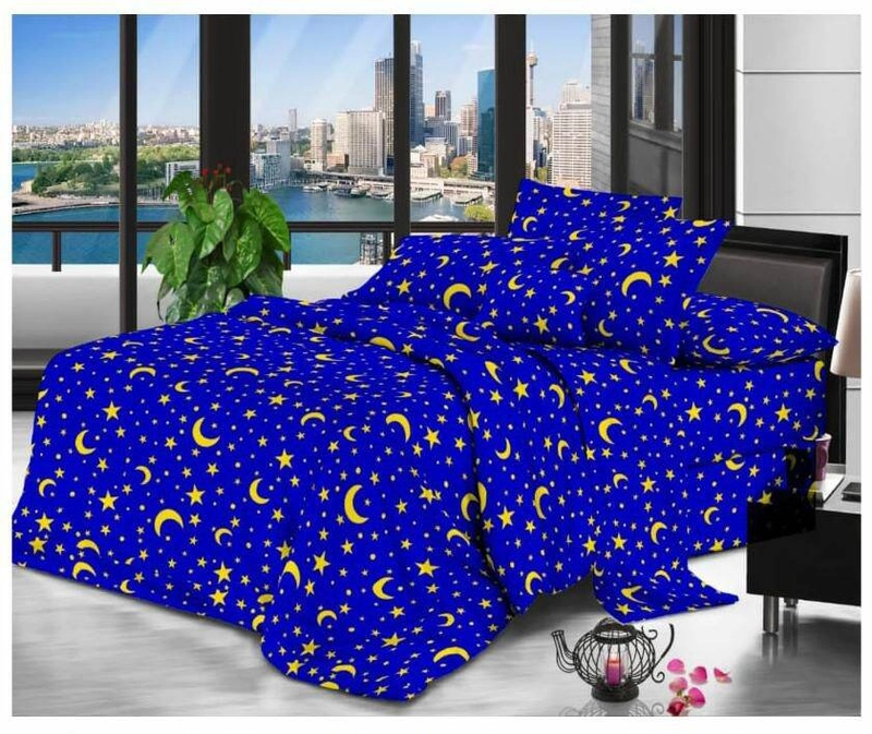 Product image SPREI KARAKTER ANAK BULAN BINTANG BLUE 160X200 BULAN BINTANG BLUE