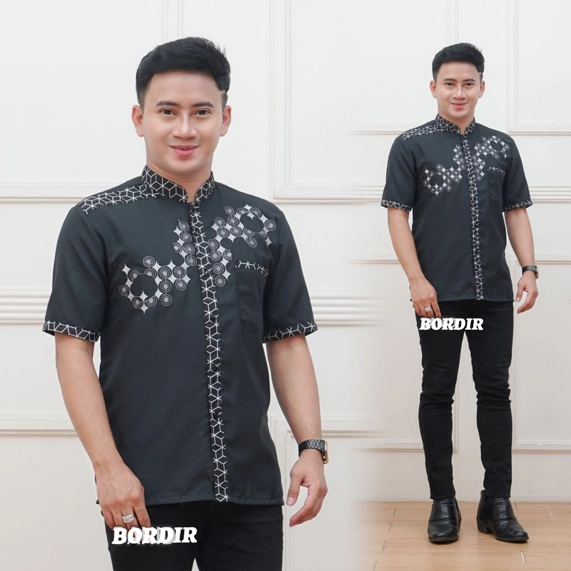 Product image Kois Batik - Baju koko bordir lengan pendek motif azzam M Azzam 1