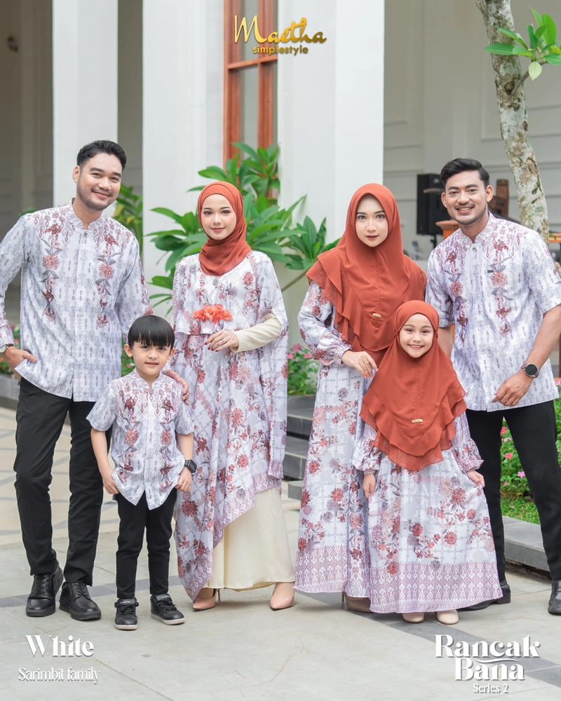 Product image Gamis Sarimbit Keluarga Couple Family Set Lebaran XS White