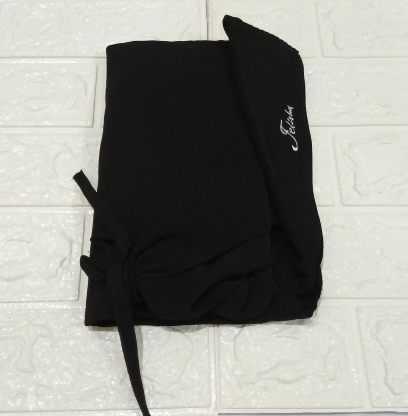 Product image Khimar Kerut Pita Samping All Size Hitam