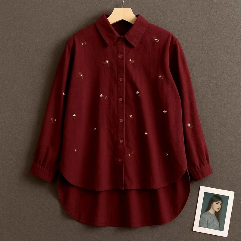 Product image Muslim Clothing - Muslim Clothing- Basic Blouse Atasan Kemeja Oversize Wanita Muslim Matt Linen Rami OOTD Korean Style ALLSIZE FIT TO M-XXL MAROON