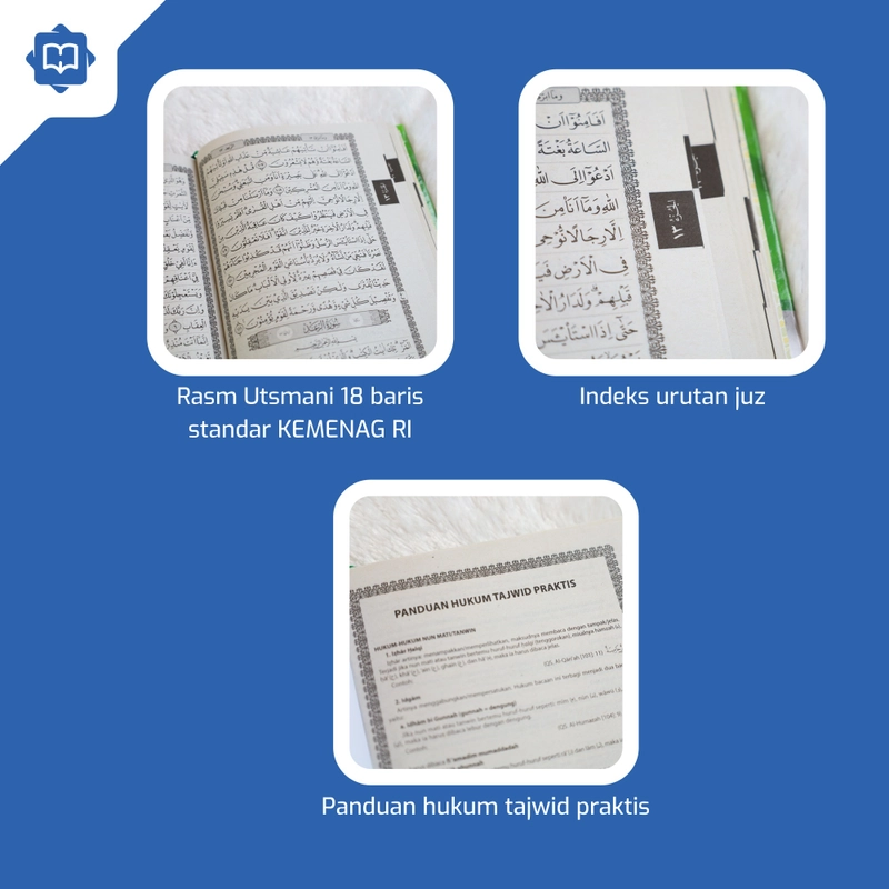 Halim Quran - AL-QURAN AL-AZHIM HARD COVER MURAH BERKUALITAS PILIHAN TERBAIK UNTUK WAKAF A5 Biru