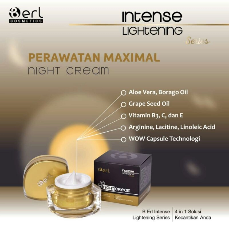 Product image Berl Cosmetics - Intense Lightening Night Cream 100 gr Night Cream